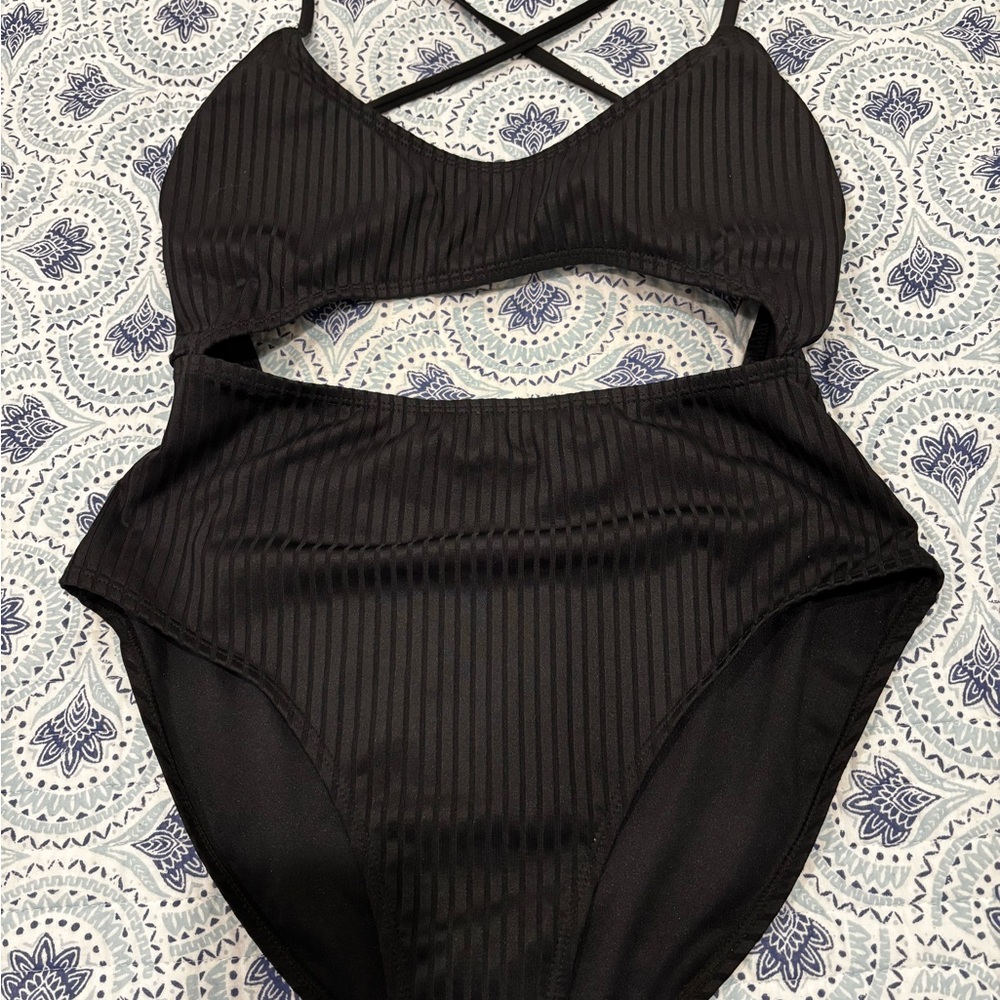 NWOT Garage Black bathing suit Size M